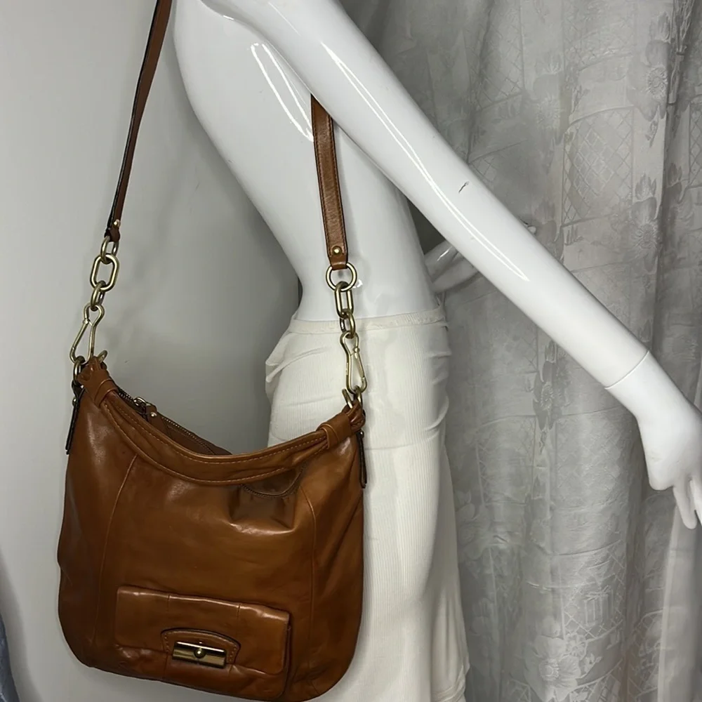 Coach Kristin 14783 Brown Leather Shoulder Crossbody Bag - Picture 12 of 14